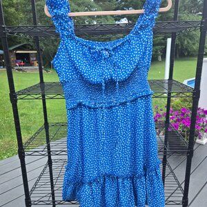 Large, Blue summer dress, lightweight